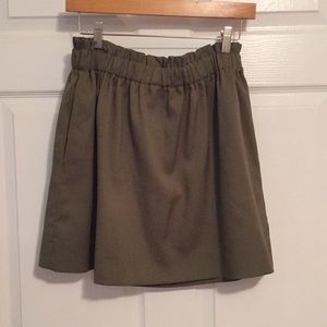 OLIVE GREEN HIGHWAISTED SKIRT